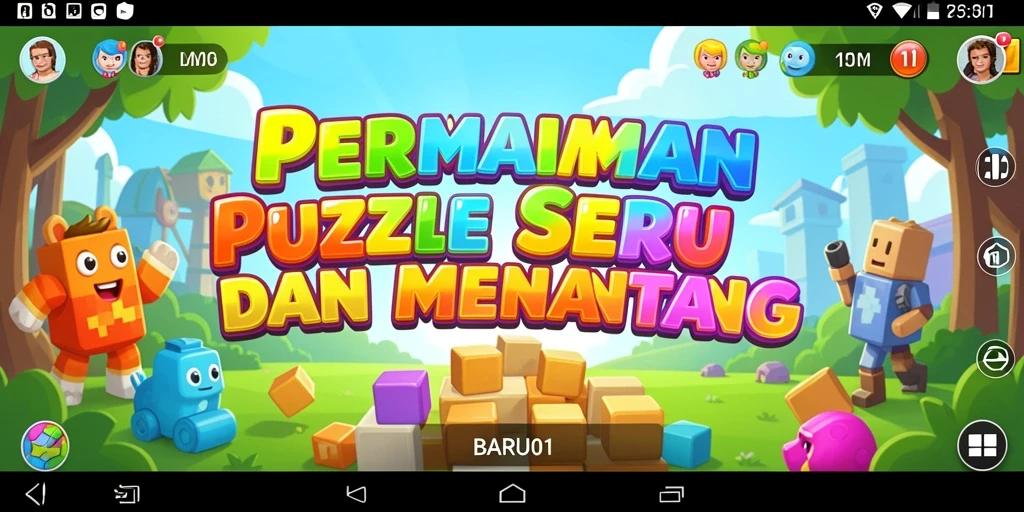 Screenshot utama menampilkan gameplay Puzzle yang menarik dan menantang.