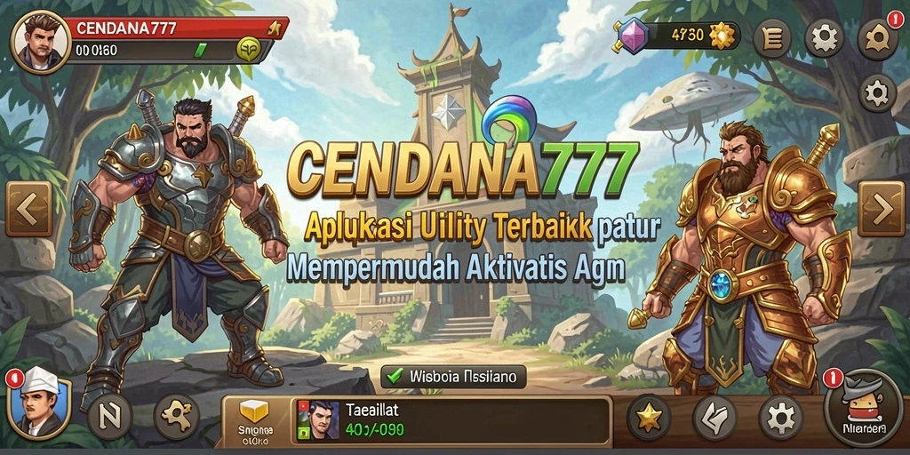 Screenshot utama CENDANA777 menampilkan antarmuka aplikasi Utility yang menarik.