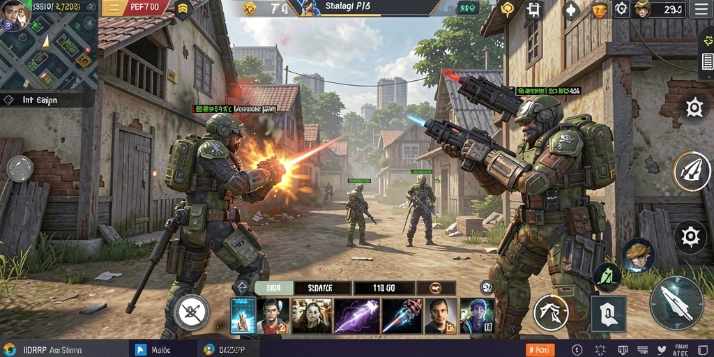 Tampilan gameplay seru dalam IDRRP, mendebarkan dan strategis.