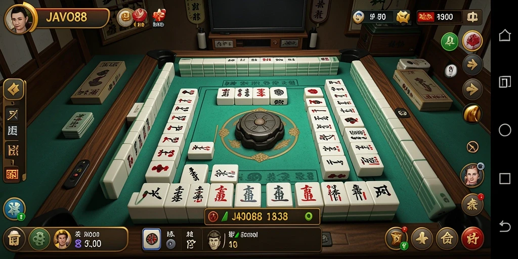 Tampilan gameplay Mahjong yang seru dan menarik di JAVO88.