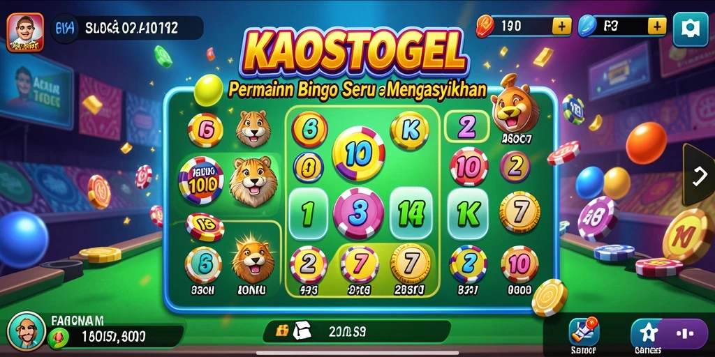 Tampilan dari gameplay Bingo yang seru dan interaktif.