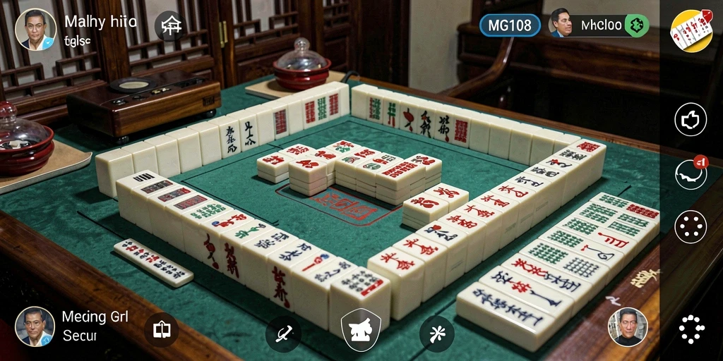 Tangkapan layar gameplay MG108 dengan aksi Mahjong seru.