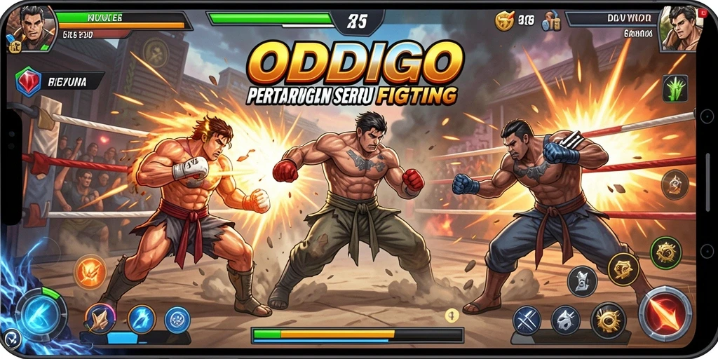Gameplay ODDIGO yang intens dan menarik dalam pertarungan Fighting.