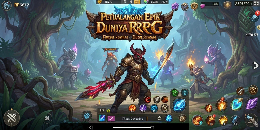 Gameplay menarik dalam dunia RPG yang mendebarkan.