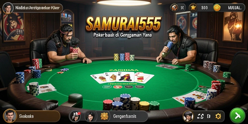 Tampilan gameplay Poker yang menarik di SAMURAI555.