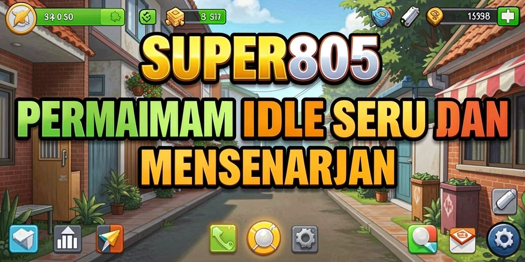 Tangkapan layar utama SUPER805 menampilkan gameplay seru dan interaksi pemain.