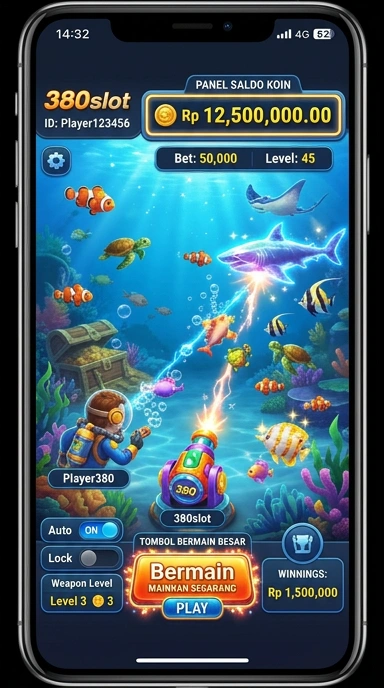 Halaman utama aplikasi 380slot dengan tampilan menarik dan mudah digunakan.